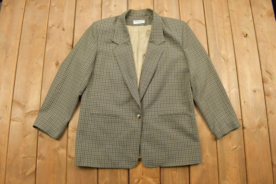 Vintage 1990s Alfred Dunner Plaid Blazer Jacket