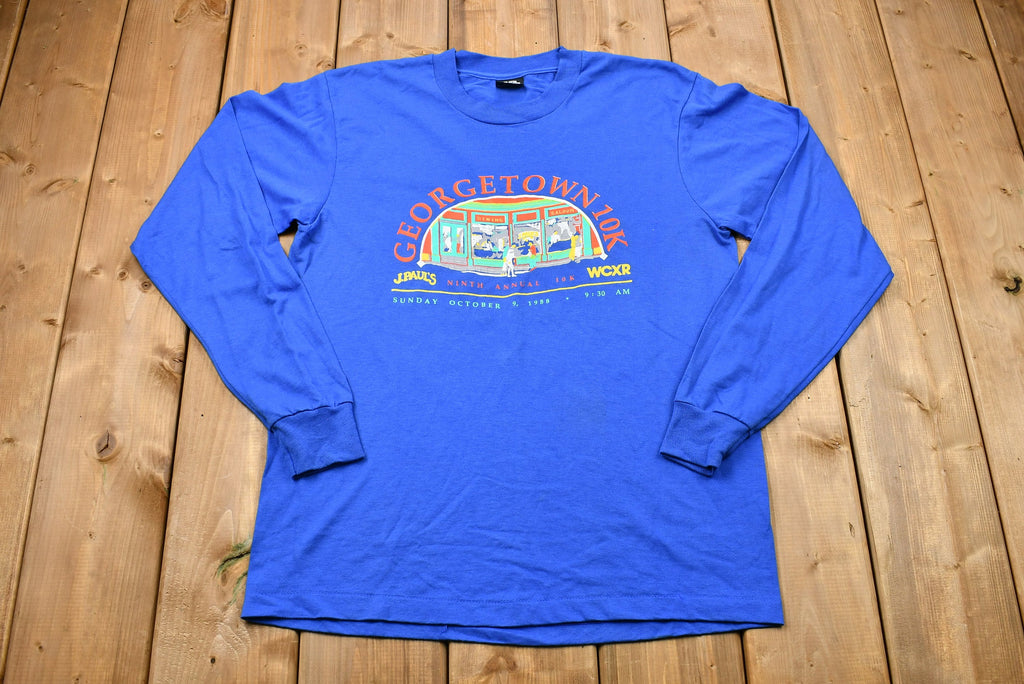 Vintage 1988 Georgetown 10k Graphic Long-Sleeve T-Shirt