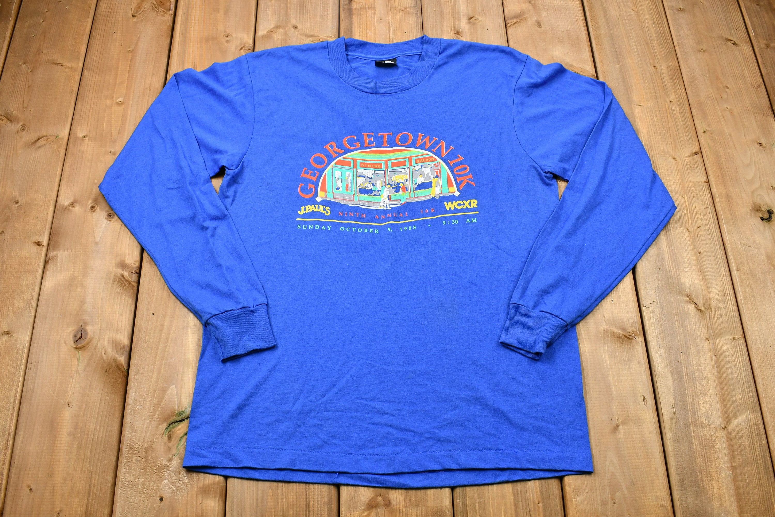 Vintage 1988 Georgetown 10k Graphic Long-Sleeve T-Shirt