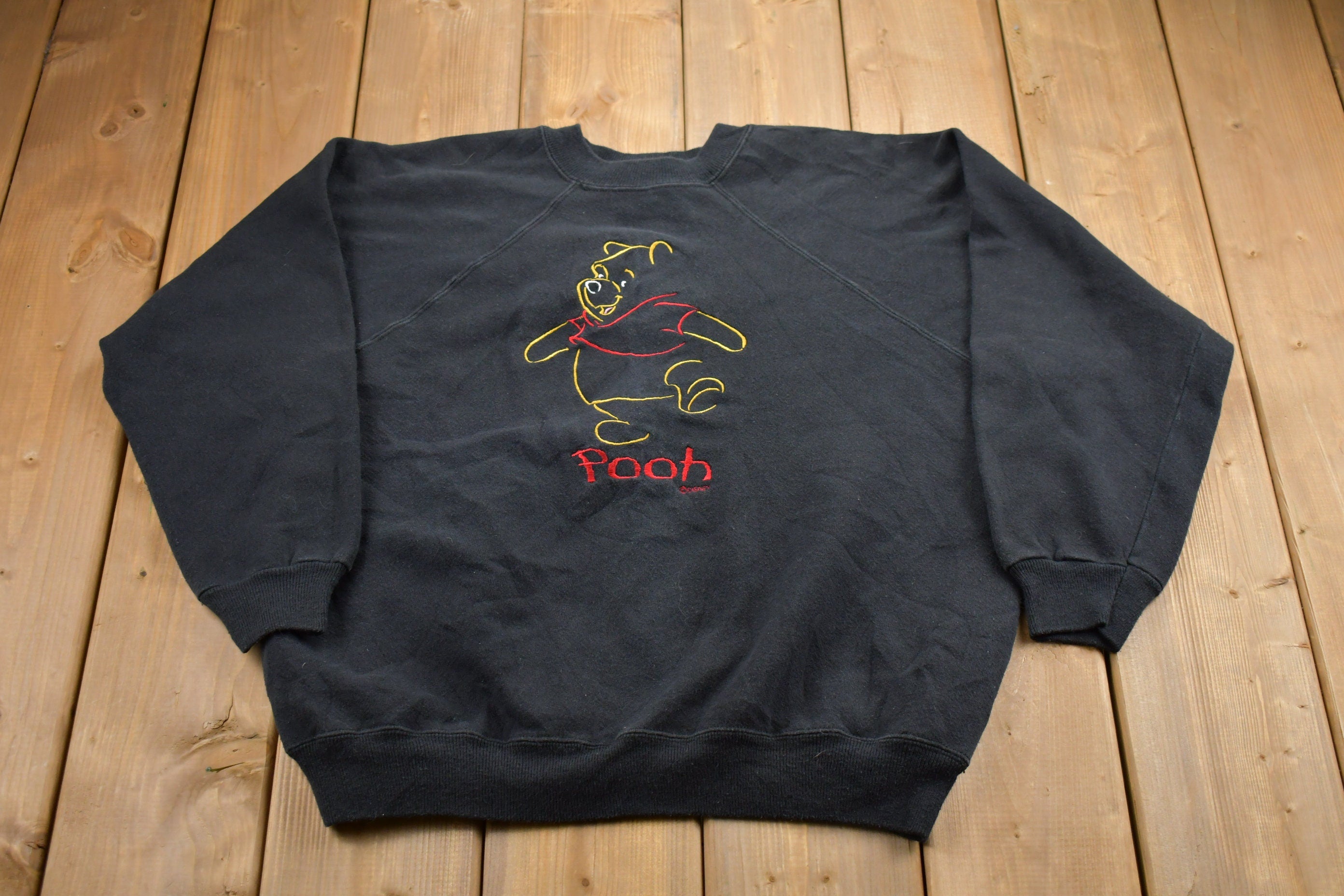 Vintage 1990s Disney Winnie The Pooh Embroidered Sweatshirt  90s Crewneck  Souvenir  Athleisure  Streetwear  90s Disney Graphic