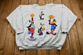 Vintage 1990s Glittery Looney Tunes Basketball Crewneck Sweatshirt