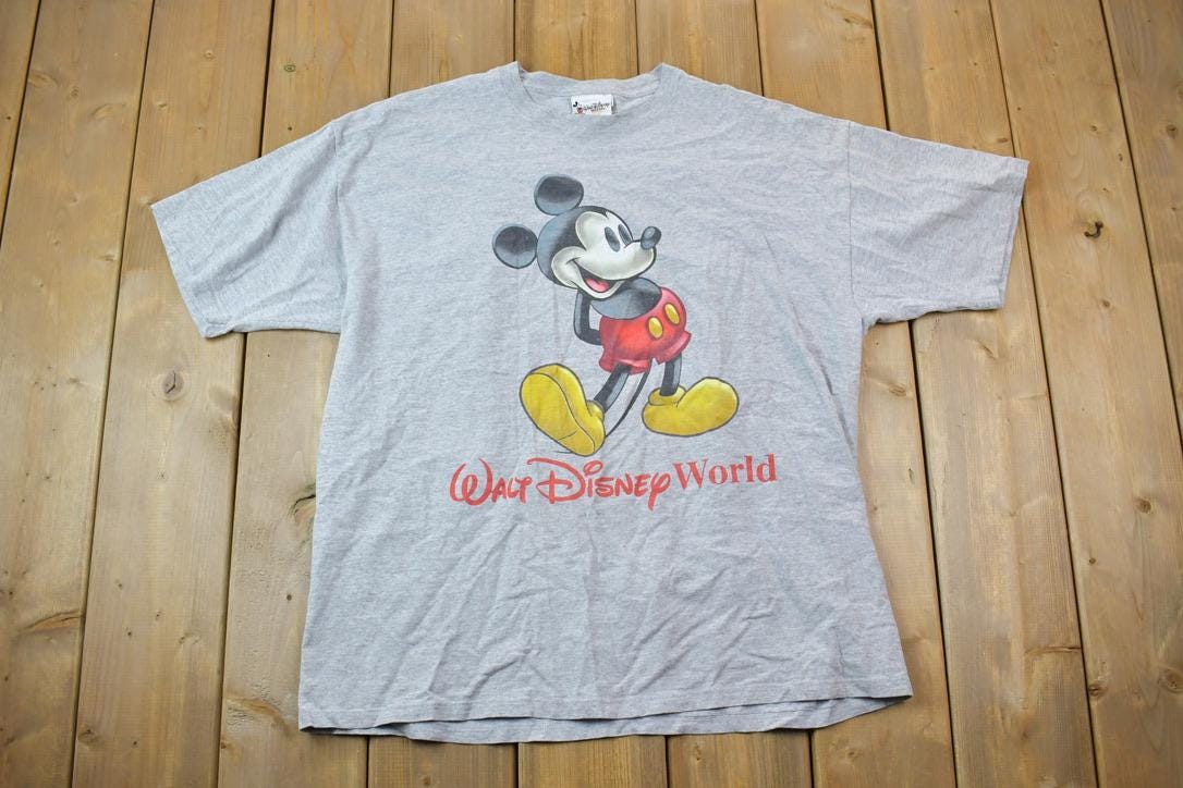 Vintage 1990s Walt Disney World Mickey Cartoon Promo T-Shirt