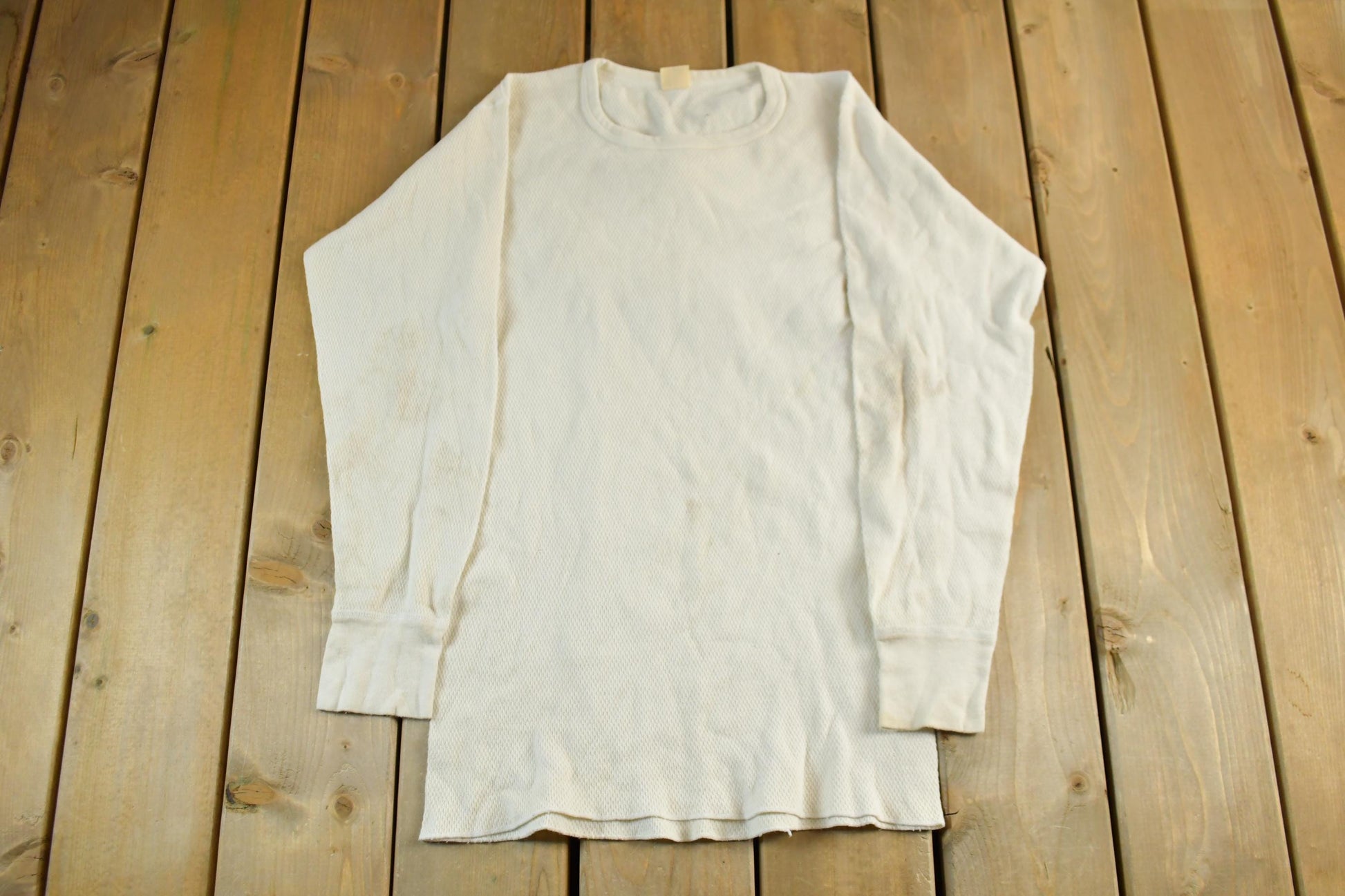 Vintage 1970s Greatland Thermal Waffle Knit Long Sleeve Adult M-L  70s Undershirt  Streetwear  Made In USA  Vintage Thermal Undershirt