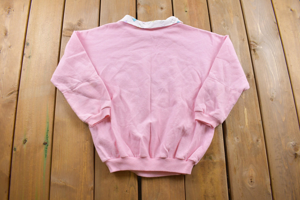 Vintage 1990s Land N' Sea Collared Crewneck Sweatshirt
