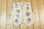 Vintage 1990s Teddi Abstract Knit Cardigan Sweater Vest Womens S