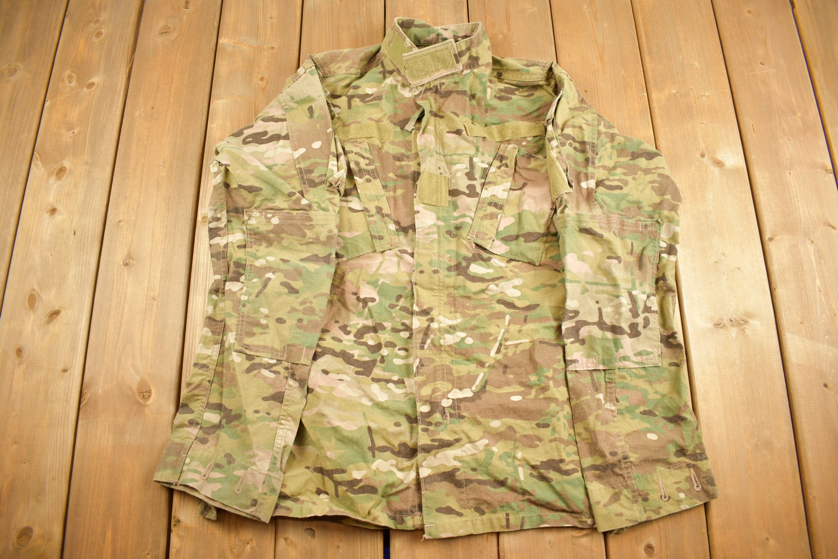Vintage 2001 Military Desert MultiCamo Insect Repellent Field Jacket