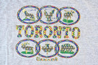 Vintage 1990s Toronto Ontario Canada Tartan Style Wildlife Graphic T-Shirt  Made In Canada  Canadiana Vintage