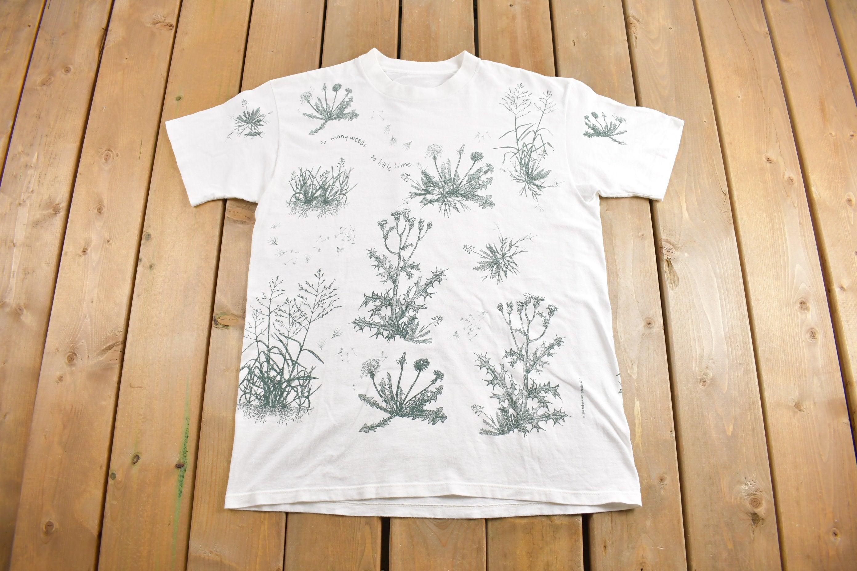 Vintage 1994 Weeds Theme All Over Print Graphic T-Shirt