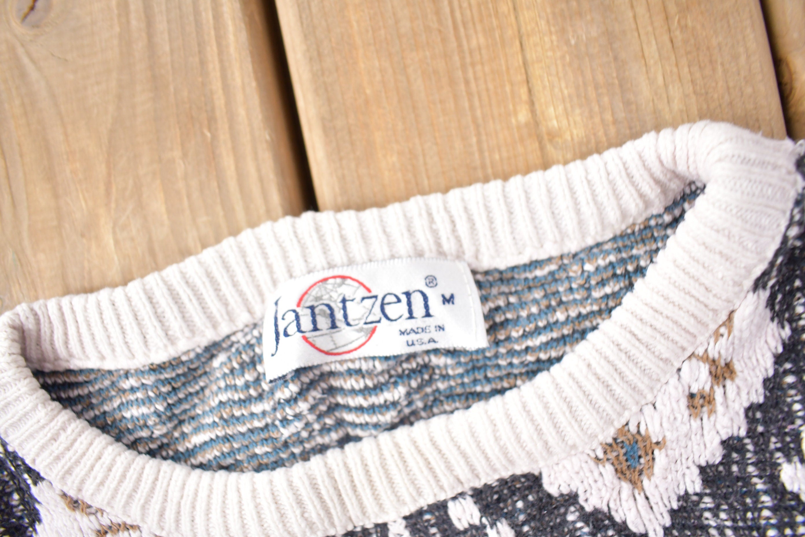 Vintage 1980s Jantzen Knit Crewneck Sweater