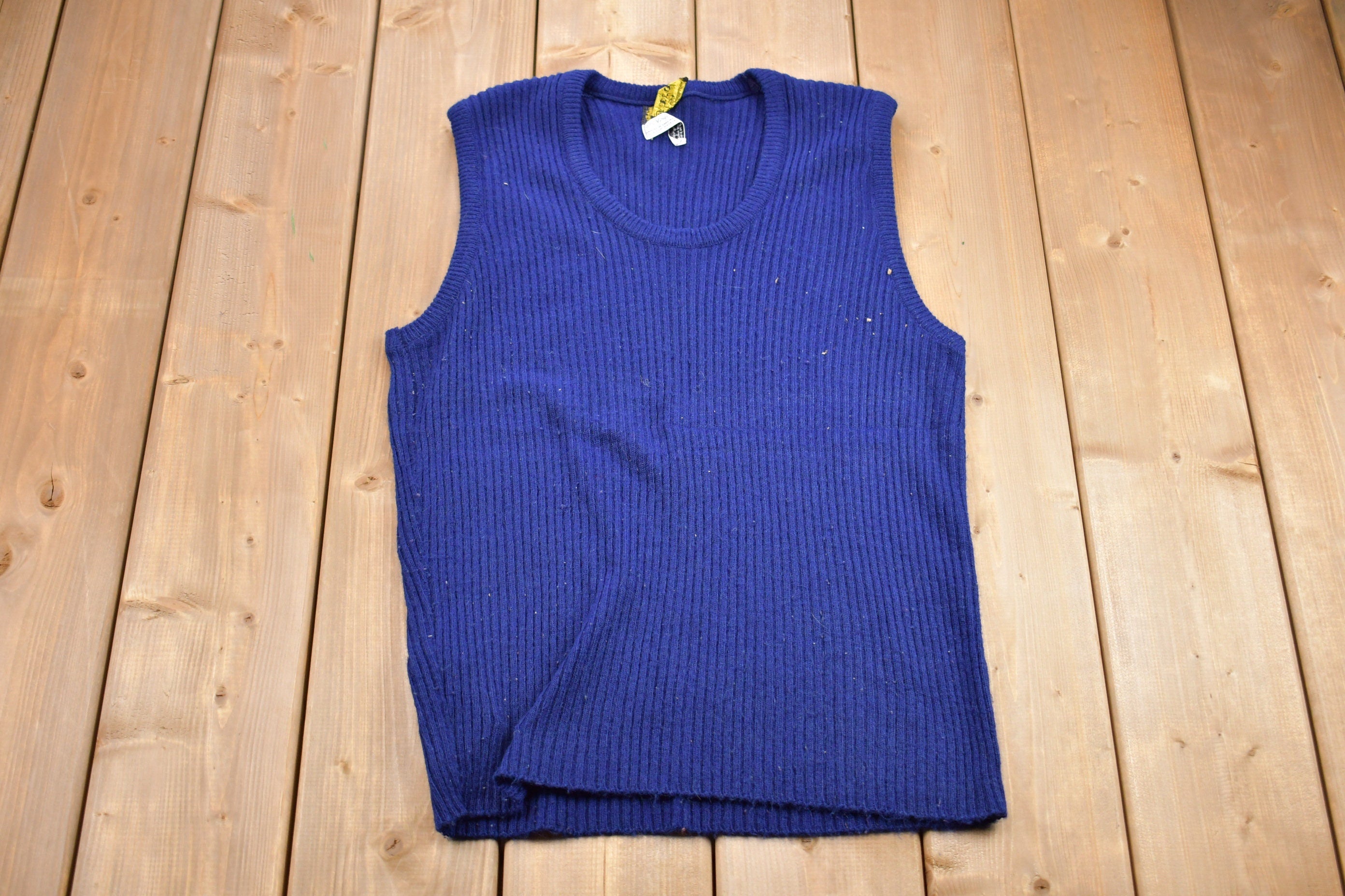 Vintage Knitted Wool Sweater Vest