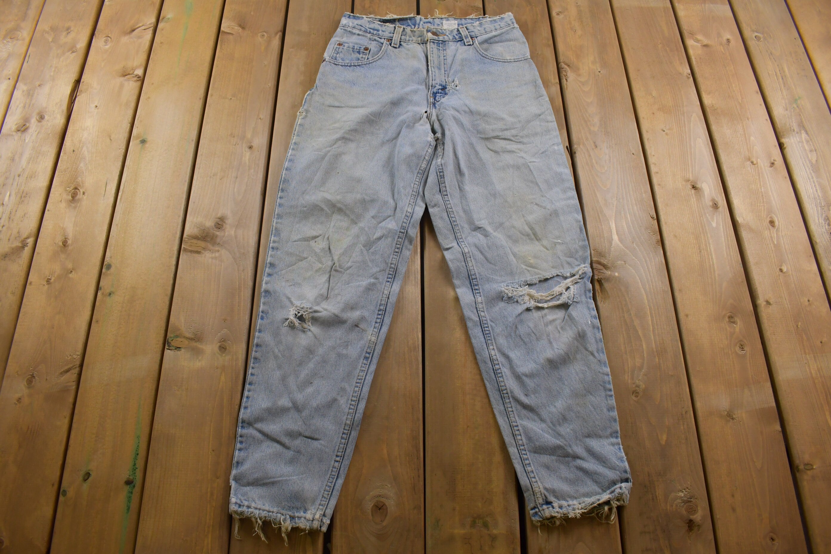 Vintage 1990s Levi's 560 Red Tab Distressed Jeans Size 28 x 29