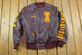 Vintage 2005 Holloway Lorelle Collegiate Leather Bomber Jacket Made In USA