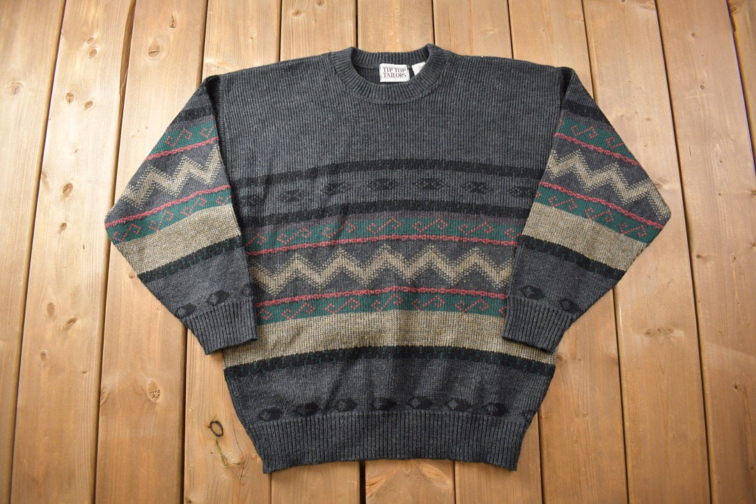 Vintage 1990s Knitted Crewneck Sweater