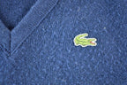 Vintage 1980s Lacoste Knit V Neck Sweater Mens L