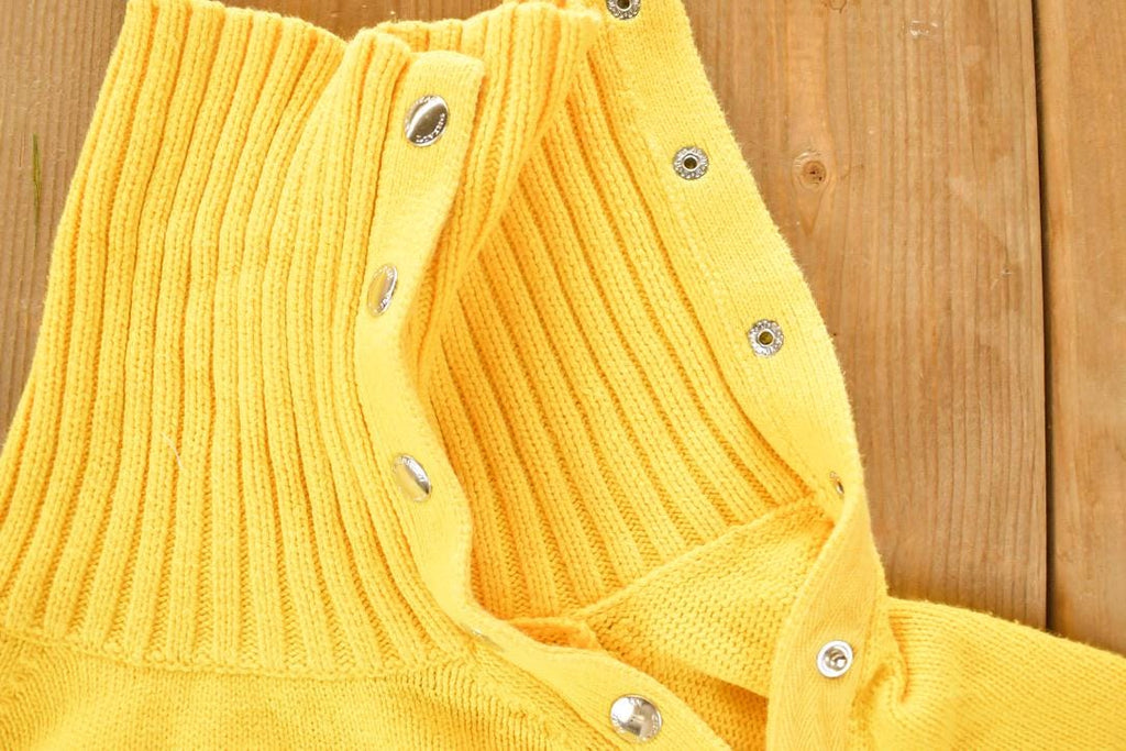 Vintage 1990s American Living Buttoned Shawl Collar Knit Sweater Women's L