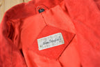 Vintage 1990s Adam Douglass Red Suede Fringe Jacket