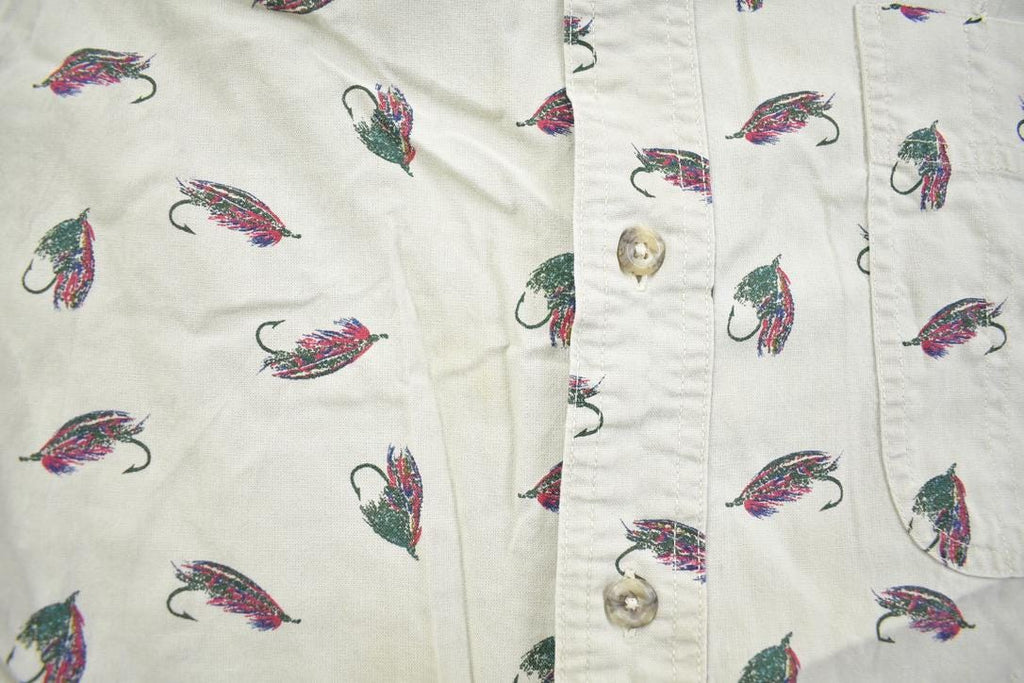 Vintage 1990s Wrangler Rugged Wear Fish Lure Button Up