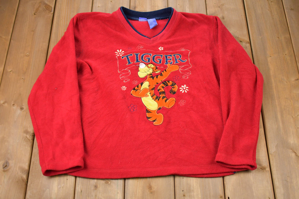 Vintage 1990s Disney Tigger Embroidered Fleece Sweater  Sportswear  90s Crewneck  Streetwear  Athleisure  90s Tigger 90s Disney Fleece