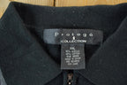 Vintage 1990s Protegee Collection Knit Striped Collared Sweater