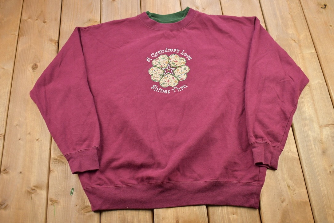 Vintage 1990s Grandmas Love Crewneck Sweater