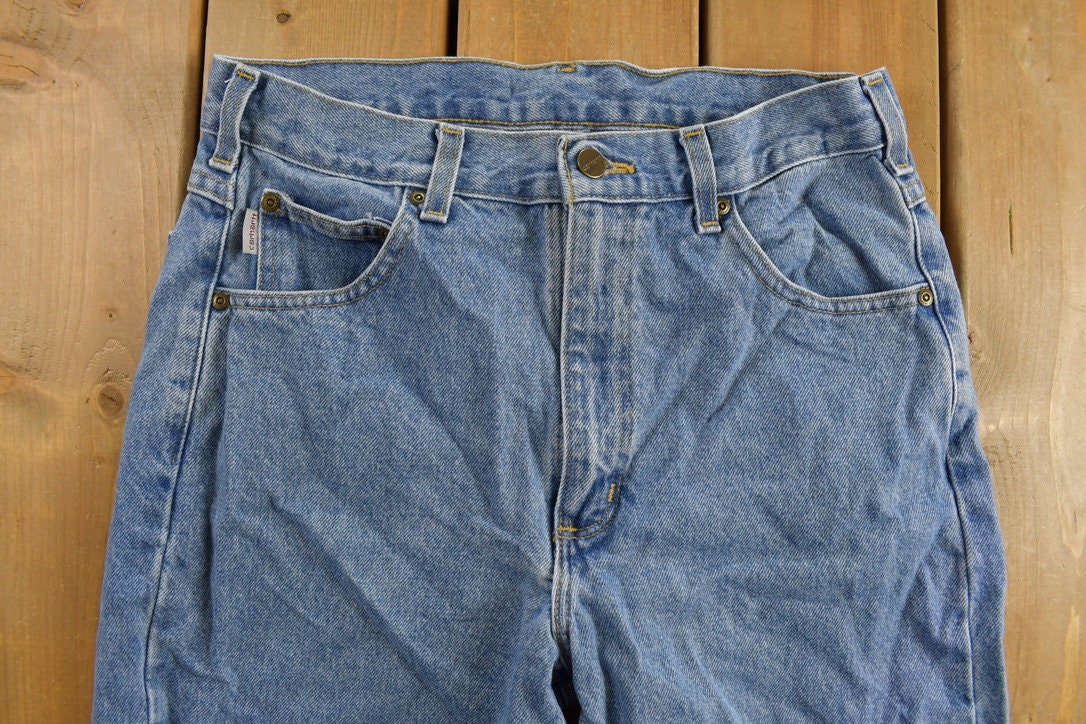 Vintage 1990s Carhartt Medium Wash Denim Jeans Size 30 x 33