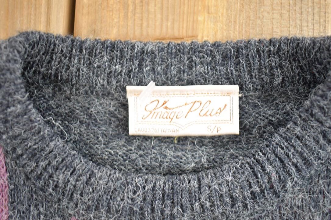 Vintage 1990s Signage Plus Wool Knit Crewneck Sweater