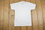 Vintage 1980s Screen Stars Simple Long Fit White T Shirt /