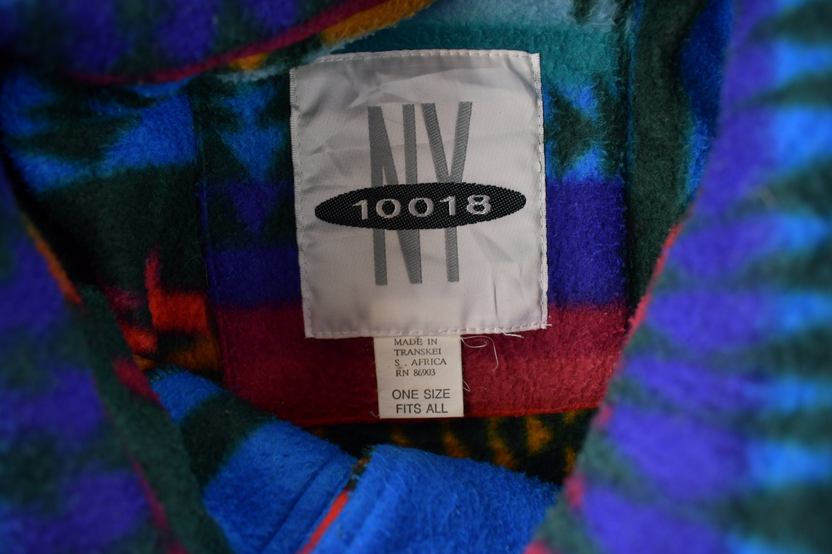 Vintage 1990s Aztec South Western Pattern Button Up Fleece Sweater OSFA
