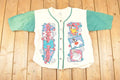Vintage 1994 Warner Bros Looney Tunes Bugs Bunny Button Up Baseball Jersey Women's L