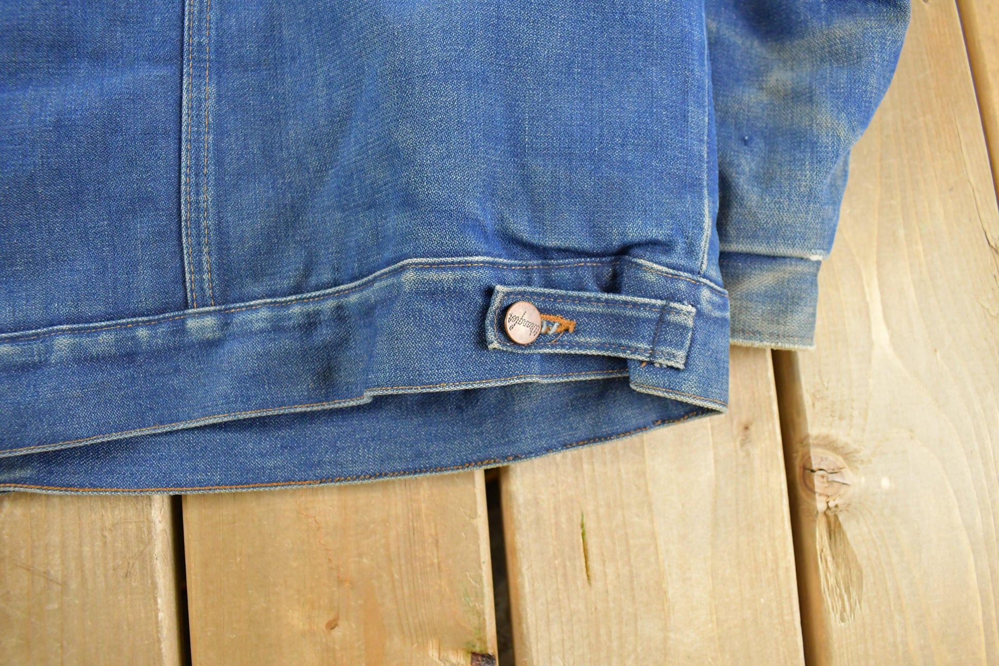 Vintage 1970s Wrangler Sherpa Lined Denim Jean Jacket Men's 2XL