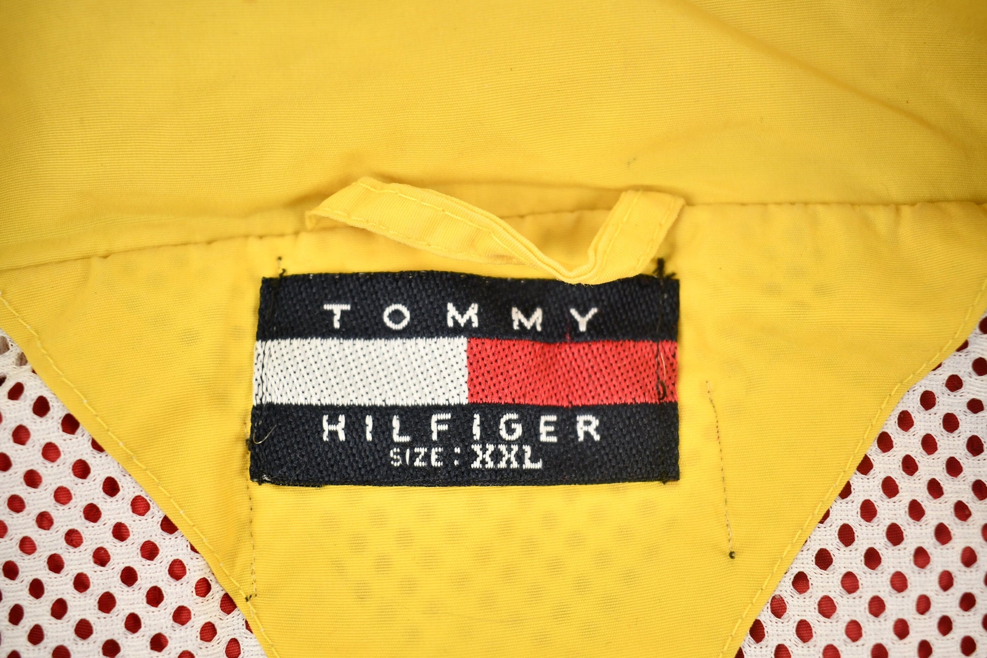 Vintage 1990s Tommy Hilfiger Flag Patch Color Block Windbreaker
