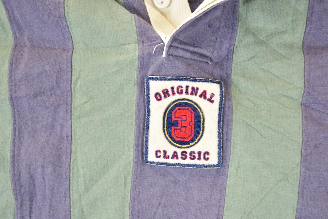 Vintage 1990s Gap Varsity Quarter Button Rugby Shirt Mens L