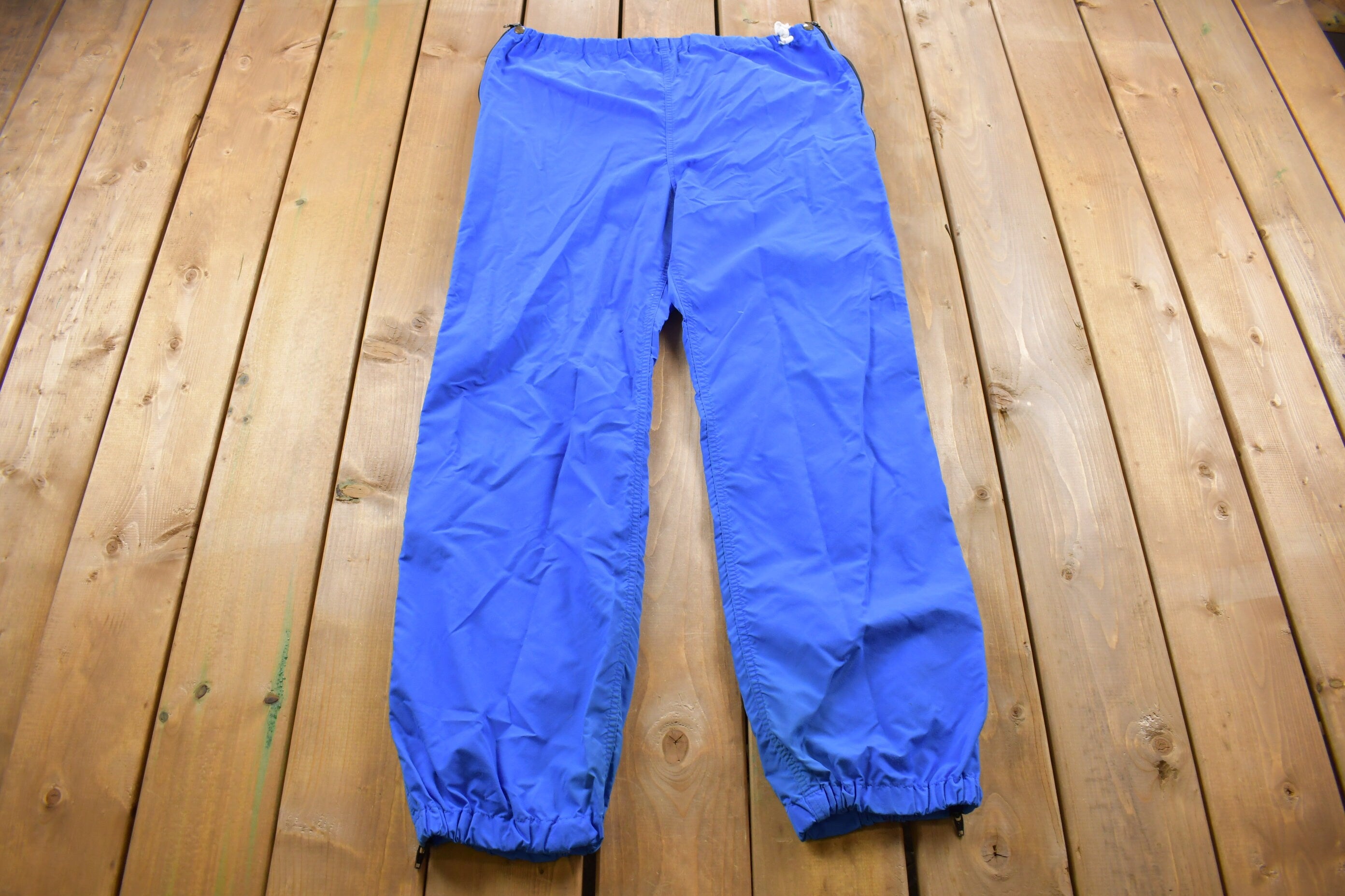 Vintage 1990's L.L Bean Track Pants W/ Full Leg Zippers 38 x 30 / Made in USA / American Vintage / Streetwear Fashion / Vintage Pants