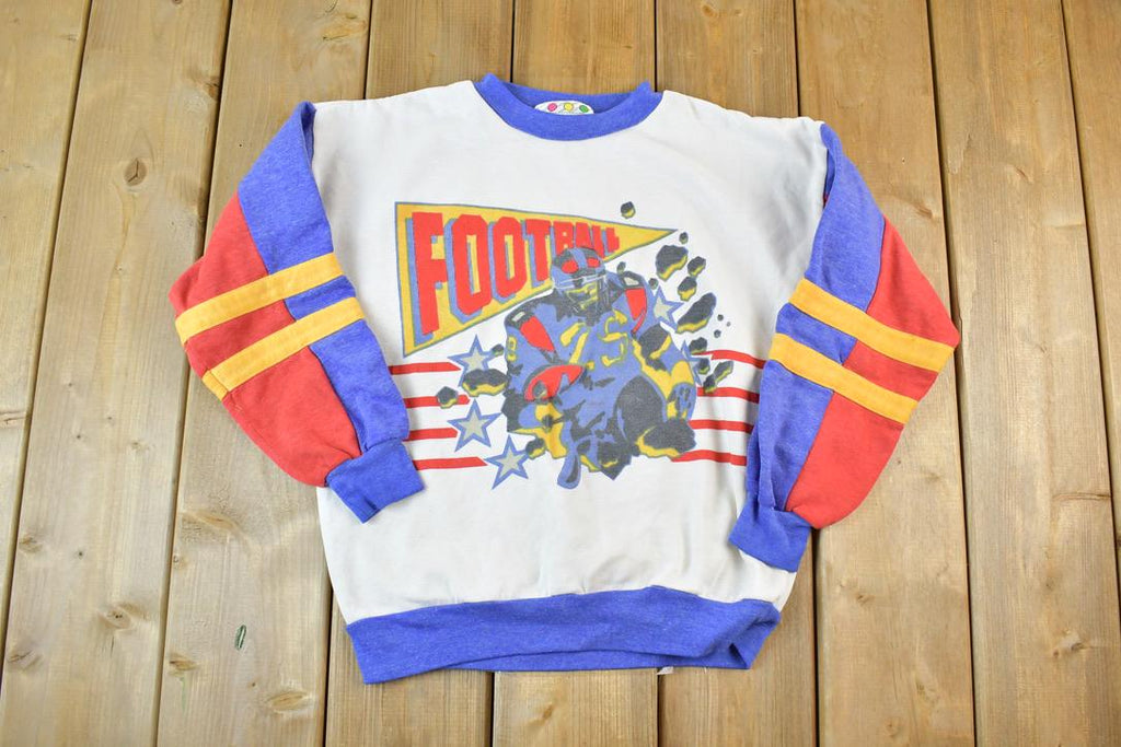 Vintage 1990s Youth Football Crewneck Sweatshirt