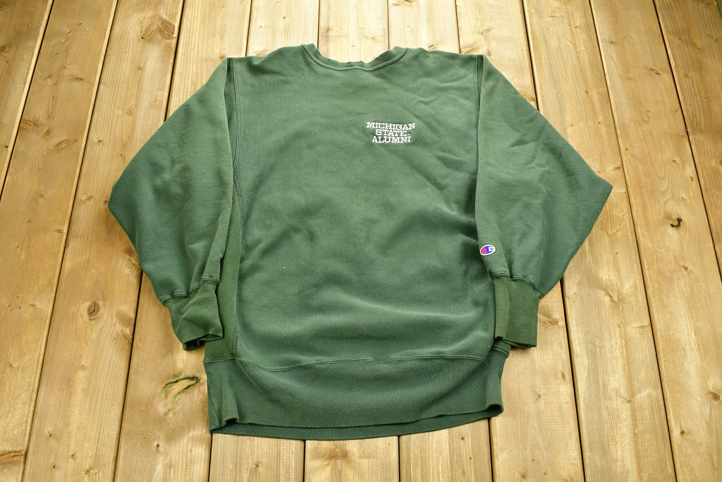 Vintage 1990s University of Michigan State Alumni Collegiate Crewneck  90s Champion  NCAA Sweatshirt  Sportswear  Champion Reverse Weave