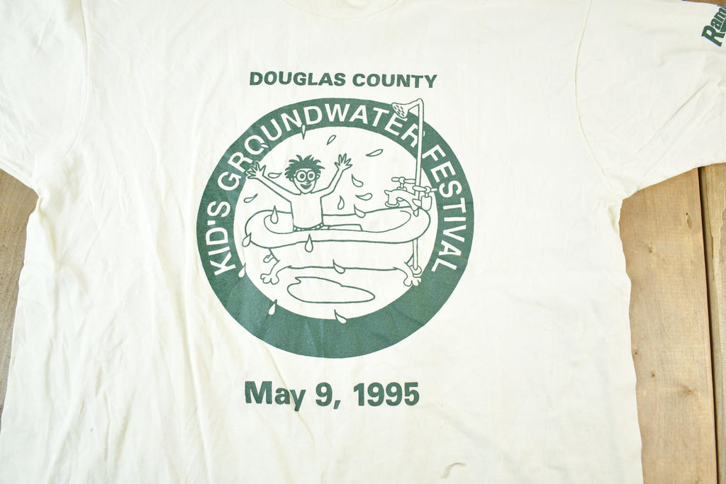 Vintage 1995 Kids Groundwater Festival Souvenir T-Shirt Mens L