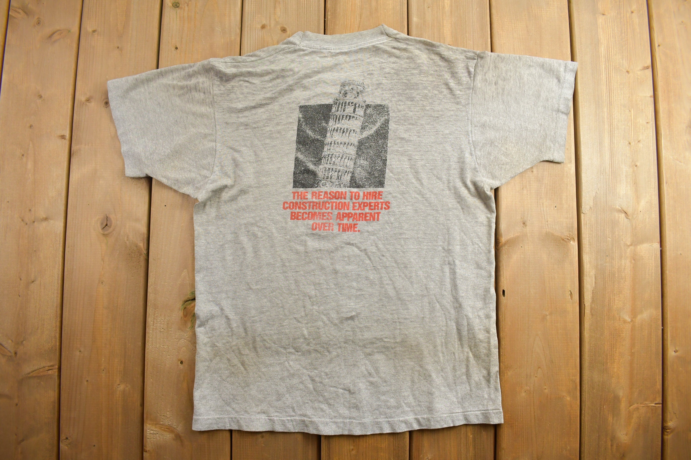 Vintage 1990s Nobody Builds Better Graphic T Shirt