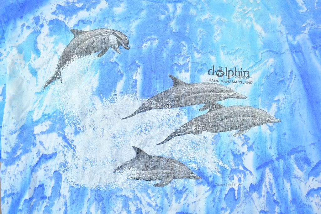 Vintage 1990s Grand Bahama Island The Dolphin Experience Souvenir T-Shirt
