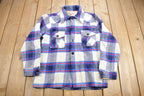 Vintage 1980s North Country Plaid Flannel Shirt