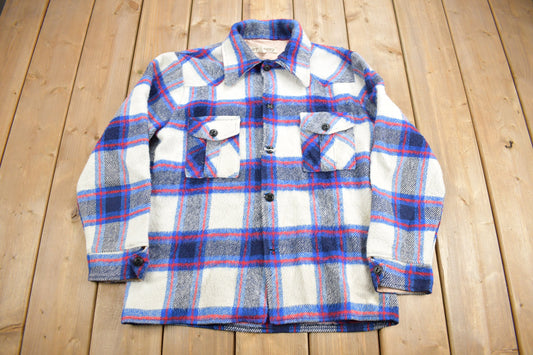 Vintage 1980s North Country Plaid Flannel Shirt / 80s Button Up / Vintage Flannel / Plaid Shirt / Button Down