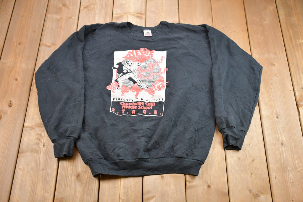 Vintage 1992 Middle School Graphic Crewneck Sweatshirt