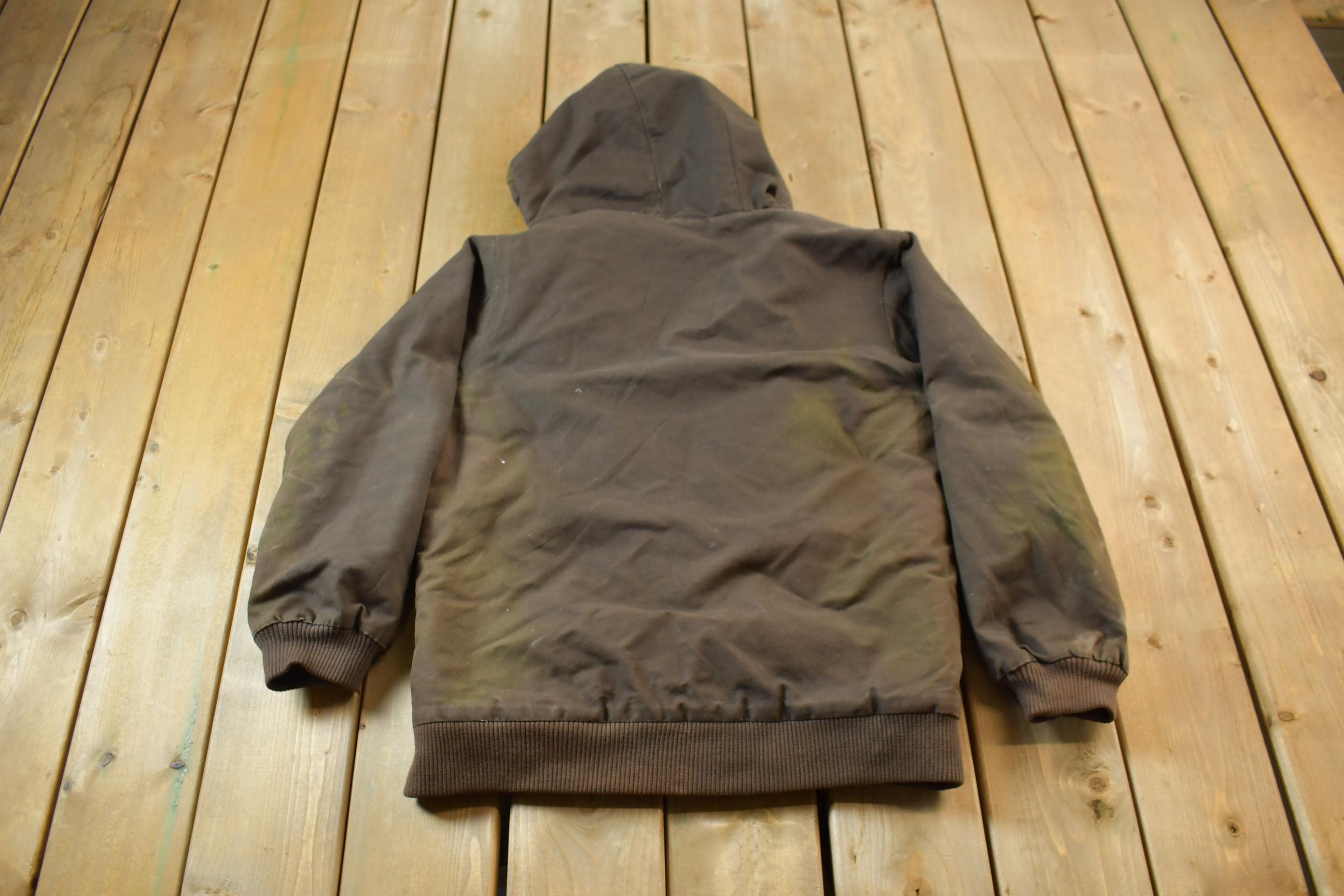 Vintage 1990s Carhartt Hooded Work Jacket Youth XL