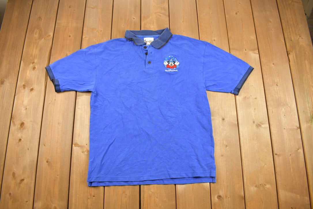 Vintage 1990s Fantasia Walt Disney World Mickey Mouse Collared Shirt