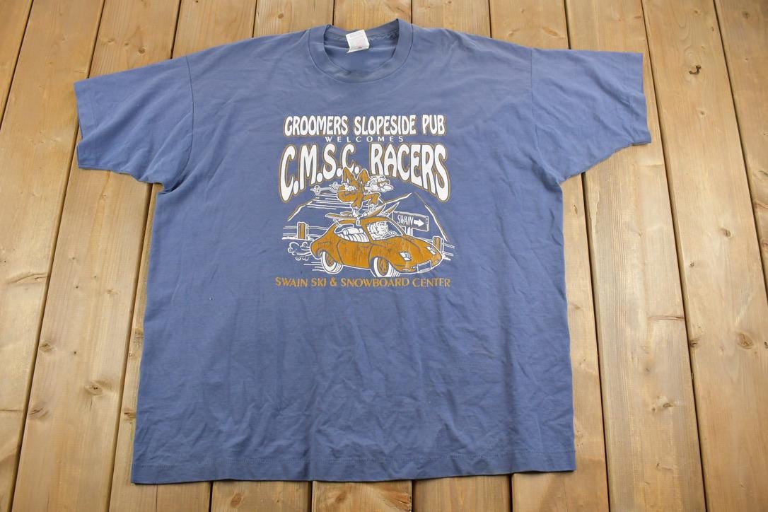 Vintage 1990s Groomers Slopeside Pub Souvenir T-Shirt