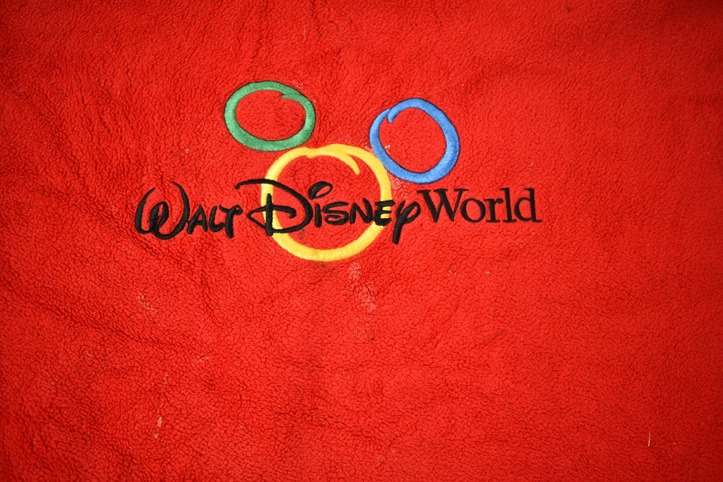 Vintage 1990s Walt Disney World Embroidered Fleece Crewneck