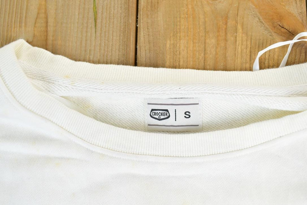 Y2K Crocker White Crew Neck Sweater