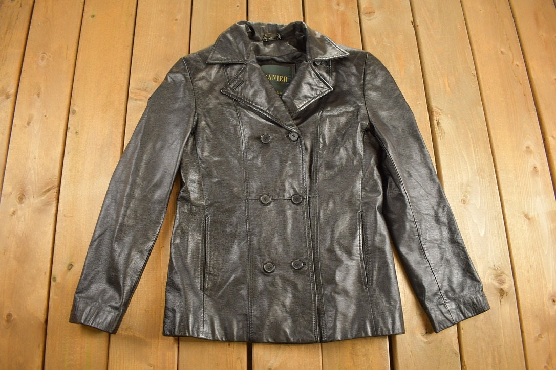 Vintage 1990s Danier Black Leather Jacket