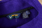 Vintage 1990s Eb Tek Eddie Bauer Purple Quarter Zip Fleece Sweater Size Large