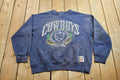 Vintage 1990s Distressed Dallas Cowboys NFL Crewneck Sweatshirt  Made In USA  Football  Sportswear  NFL Graphic  Americana  Nutmeg
