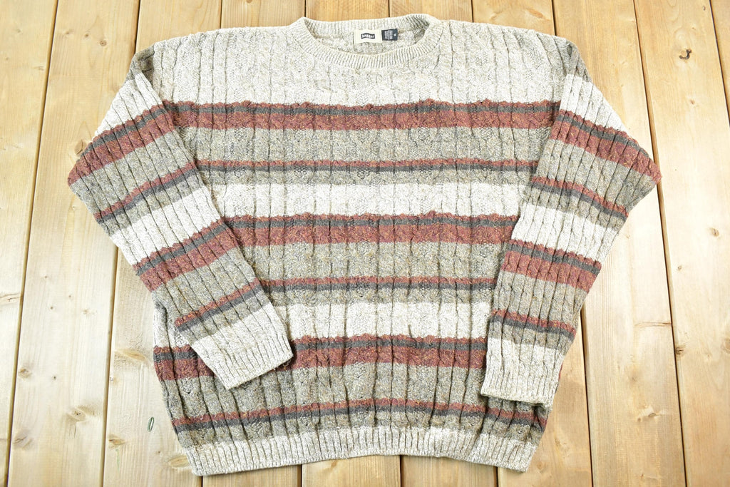 Vintage 1990s Haggar Knit Abstract Pattern Crewneck Sweater Mens XL